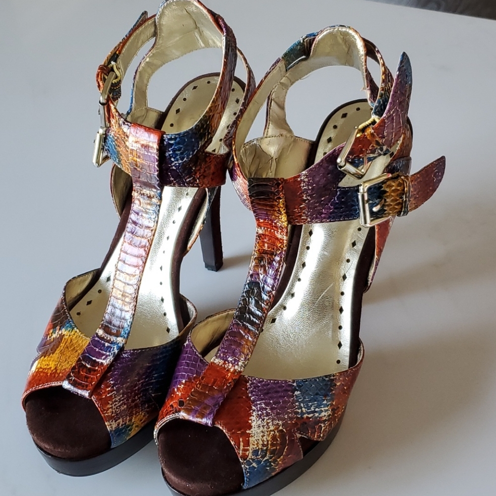 Davona Multi Color Platform Heels